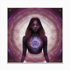 Woman In Space Canvas Print