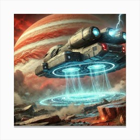 A Sci Fi Depiction Of A Cyclone Tank Utilizing Ant Canvas Print