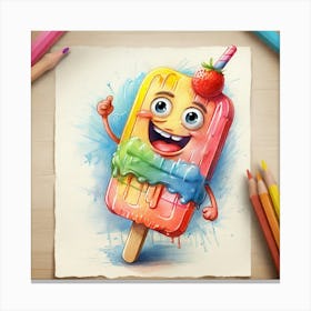 Ice Cream Pop 1 Canvas Print