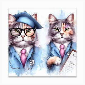 Doctor Cat 6 Canvas Print