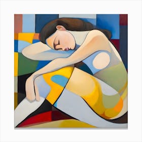 'Sleep' Young Woman Sleeping 3 Canvas Print