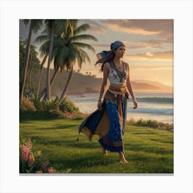 Girl in Bali Canvas Print