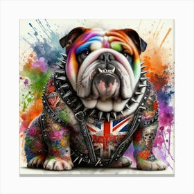 British Bulldog Punk 1 Canvas Print