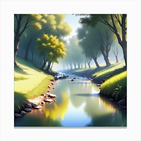 River In The Forest 29 Canvas Print