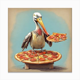 Pelican Pizza 1 Canvas Print