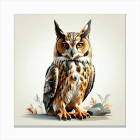 Owl Painting 2 Canvas Print