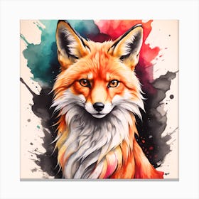 Fox Painting Canvas Print