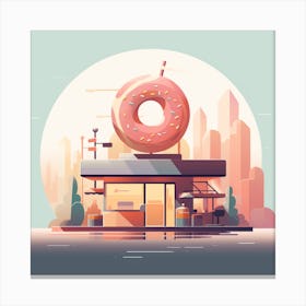 Donut Shop Illustration Canvas Print