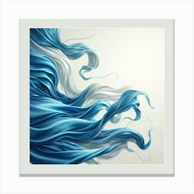 Abstract Blue Painting Canvas Print