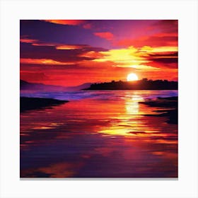 Sunset Painting, Sunset Painting, Sunset Painting, Sunset Painting Canvas Print