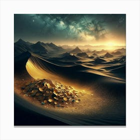 Gold In The Desert Canvas Print