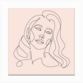 Line art woman Canvas Print