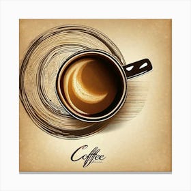 Moonlit coffee Canvas Print