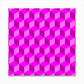 Pink Cubes Canvas Print