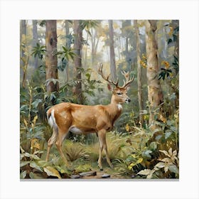 Deer on a hunt Canvas Print