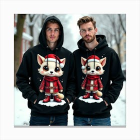 Santa Cats Canvas Print