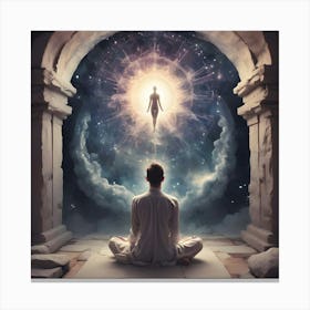 Meditating Man Canvas Print