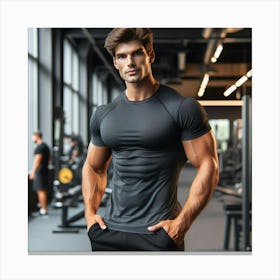 Man In A Gym 1 Canvas Print