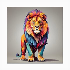 Colorful Lion 4 Canvas Print