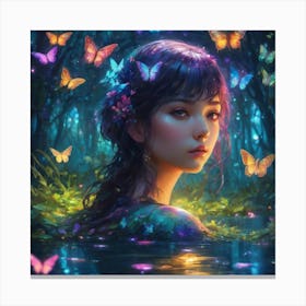 Butterfly Girl Canvas Print