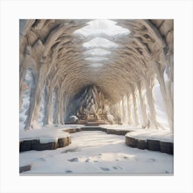 A big long mounted cave Canvas Print