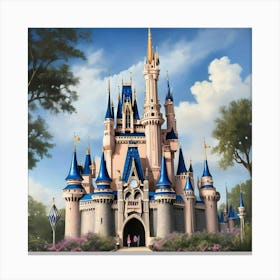 Cinderella Castle Art Print 4 Canvas Print