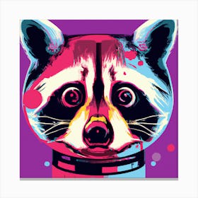 Popart Robot Raccoon Canvas Print