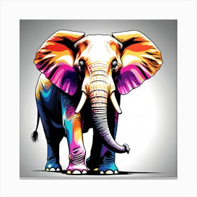 Colorful Elephant 1 Canvas Print