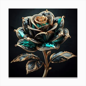 Emerald Rose Canvas Print