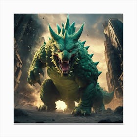 Godzilla Canvas Print