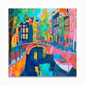 Abstract Travel Collection Amsterdam Netherlands 4 Canvas Print