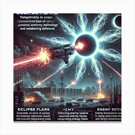 Eclipse Flare Disrupt Technology Canvas Print