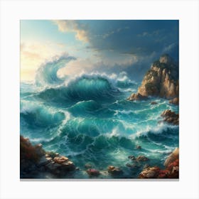 Ocean - Ocean Stock Videos & Royalty-Free Footage 1 Canvas Print