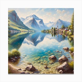 Lake In The Mountains 1 Canvas Print