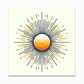 Sunburst Vector Illustration Canvas Print