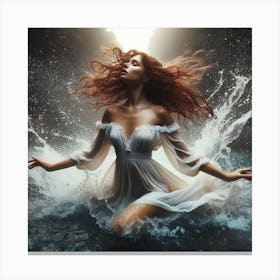 Woman In The Water 3 Canvas Print