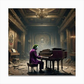 Joker At The Piano 9 Canvas Print