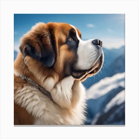 St Bernard Dog 93 Canvas Print