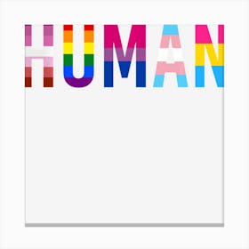 Human Lgbt Flag Gay Pride Month Transgender Rainbow Lesbian Canvas Print