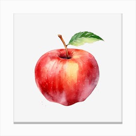 Watercolor Apple Canvas Print