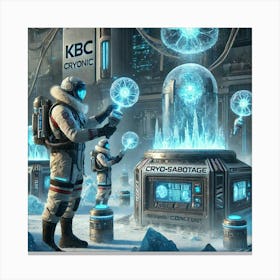 A Futuristic Sci Fi Scene Focusing On The Cryo Sab Canvas Print