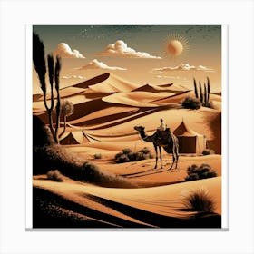 A Captivating Desert Scene Illustration Featuring Xc Svne6rx2 Zuwhyipcsg Hoea Pf Qpi3rjyub4nsya Canvas Print