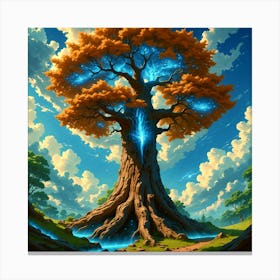 Sparkling Mother Tree Canvas Print