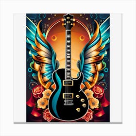 Guitar With Wings 5 Canvas Print