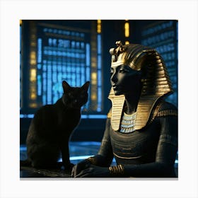 Default Ancient Astronaut Tutankhamun Meditatinggolden Glowing 0 1 Canvas Print