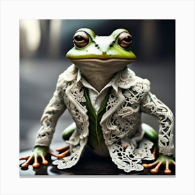 Dressed Up Frog Canvas Print