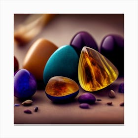 Colorful Gemstones Canvas Print