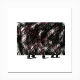 Black And Red Canvas Print