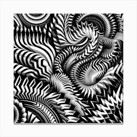 Black and White Abstract Art 292 Canvas Print