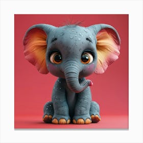 Cute Elephant 2 Canvas Print